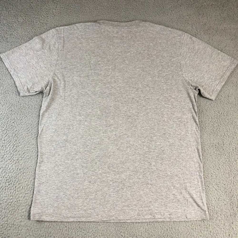 Adidas Shirt Mens Large Gray Athletic Minimal To-Go Tee Logo Graphic‎ Spell Out